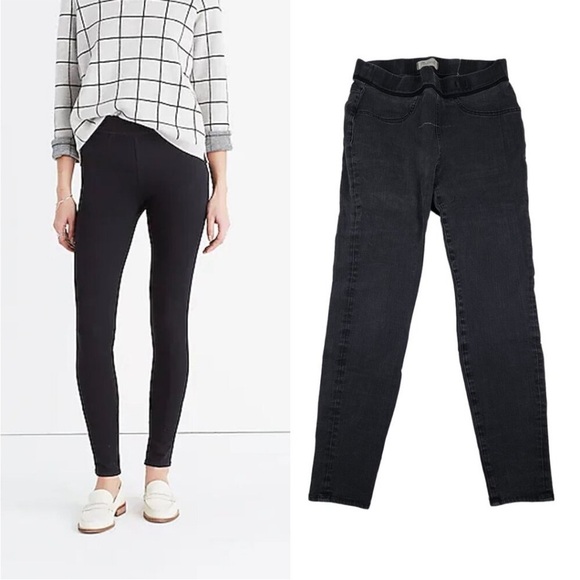 Madewell Denim - Madewell The Anywhere Jean Black Skinny Denim Pull On Jeggings Size 26